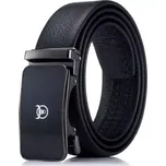 Bullcaptain pánský kožený opasek automat Decided Černý - Model V dárkové krabičce, Délka 130 cm