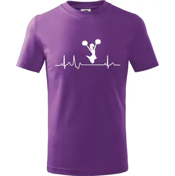 EKG roztleskávačka výskok - Tričko dětské bavlněné - 146 cm/10 let ( Fialová )