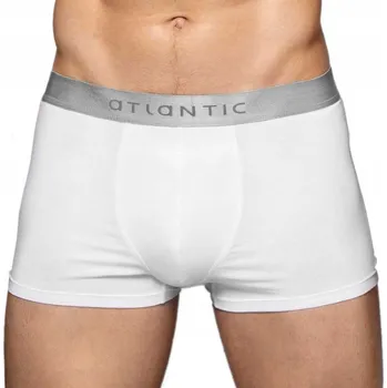 Pánské boxerky Atlantic modal s vnější gumou BMH-012 bílé vel. M