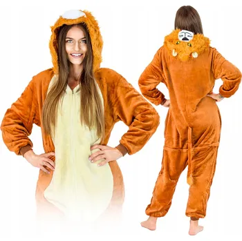 Karnevalový kostým KOSTÝM LEV OVERAL KIGURUMI PŘEVLEK TEPLÝ JEDNODÍLNÝ PYŽAMOVÝ KOSTÝM S