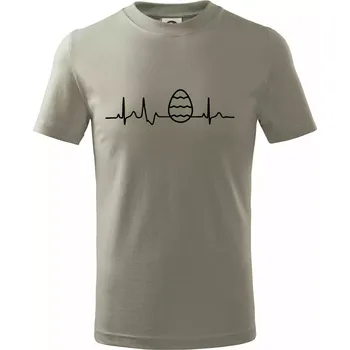EKG Velikonoční vajíčko - Tričko dětské bavlněné - 98 cm / 2 roky ( Light khaki )