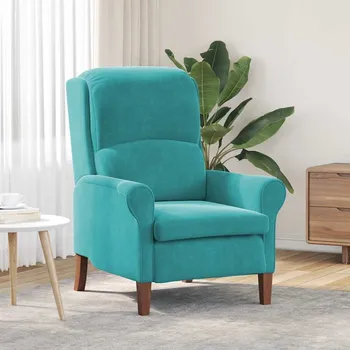 Obývací pokoj vidaXL křeslo Tyrkysová 76 x 94 x 102 cm samet [42009866]