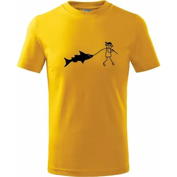 Chlapecké tričko Velký rybář - Tričko dětské bavlněné - 98 cm / 2 roky ( Žlutá )