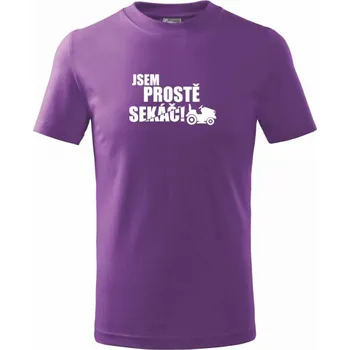 Jsem prostě sekáč - sekačka - Tričko dětské bavlněné - 98 cm / 2 roky ( Fialová )