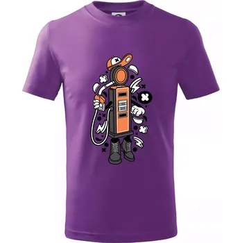 Tankman - Tričko dětské bavlněné - 134 cm/8 let ( Fialová )