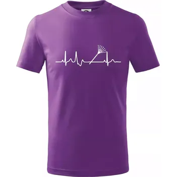 Chlapecké tričko EKG zahrada - hrábě - Tričko dětské bavlněné - 134 cm/8 let ( Fialová )