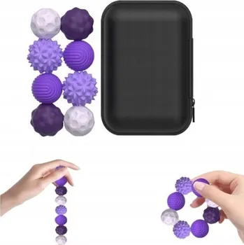 Hračka pro nejmenší Hračka hračka s magnetickými senzorickými kuličkami ze silikonu, sada 8ks