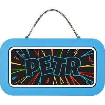 Party dekorace ALBI Neonová cedulka se jménem - Petr