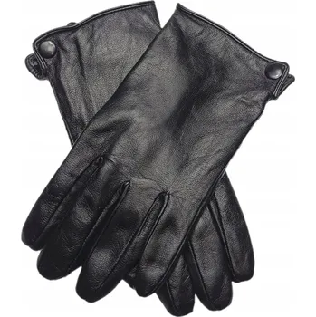 Rukavice Pánské kožené rukavice černé hladké zateplené Přírodní kůže XS / 10,5