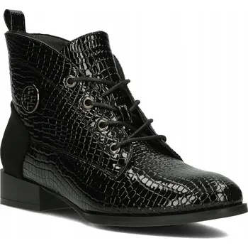 Dámská zimní obuv Filippo DBT4824/23 BK dámské kotníkové boty s plochým podpatkem, velikost 37