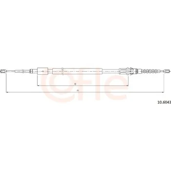 Lanko parkovací brzdy Lanko ruční brzdy COFLE 92.10.6043