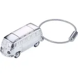 Troika klíčenka - obytný vůz VW Camper T1, 1962 (kovová, s LED světlem, stříbrná)
