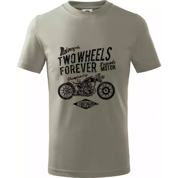 Chlapecké tričko Two Wheels Forever 1 - Tričko dětské bavlněné - 98 cm / 2 roky ( Light khaki )