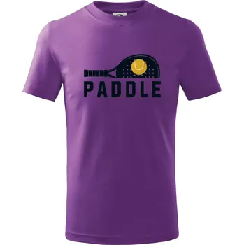 Paddle logo na ležato - Tričko dětské bavlněné - 104-110cm / 3-4 roky ( Fialová )