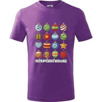 Mám pěkný koule - Tričko dětské bavlněné - 98 cm / 2 roky ( Fialová )