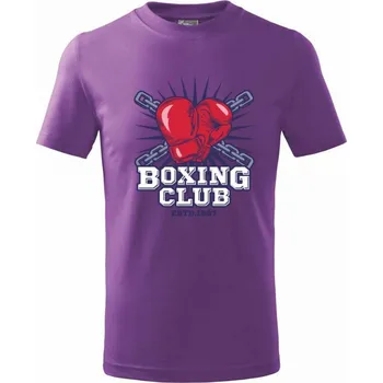 Boxing club chain - Tričko dětské bavlněné - 98 cm / 2 roky ( Fialová )