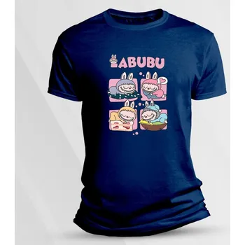 Chlapecké tričko Dětské tričko s potiskem Spící Labubu velikost 140 Námořnická modrá