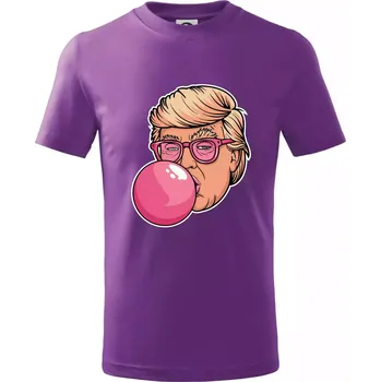Trump gum - Tričko dětské bavlněné - 134 cm/8 let ( Fialová )