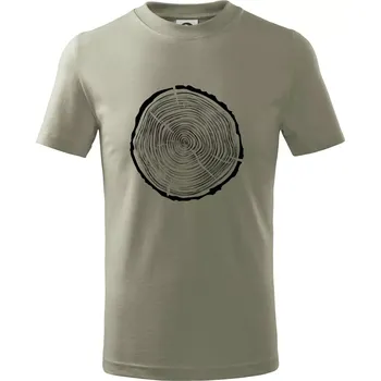 Chlapecké tričko Letokruhy 40 bez věku - Tričko dětské bavlněné - 98 cm / 2 roky ( Light khaki )