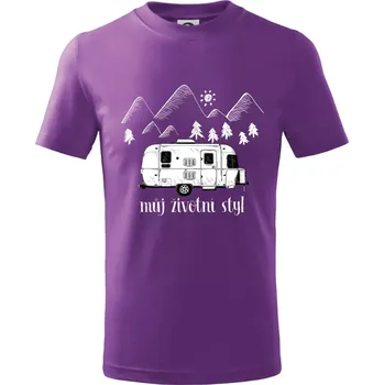Můj životní styl - Tričko dětské bavlněné - 158 cm/12 let ( Fialová )