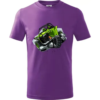 ATV bugina zelená - Tričko dětské bavlněné - 104-110cm / 3-4 roky ( Fialová )