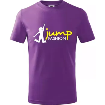 Jump fashion - Tričko dětské bavlněné - 134 cm/8 let ( Fialová )