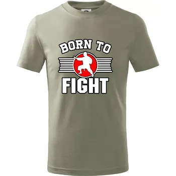 Chlapecké tričko Judo Born to fight - Tričko dětské bavlněné - 98 cm / 2 roky ( Light khaki )