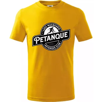 Chlapecké tričko Petanque club lake - Tričko dětské bavlněné - 98 cm / 2 roky ( Žlutá )