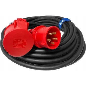 Elektrická zásuvka Prodlužovací Kabel zahradní, jednoduchý Hilark 1 m 1 zásuvky, černý