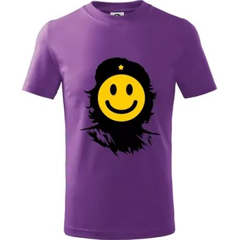Che Smiley - Tričko dětské bavlněné - 134 cm/8 let ( Fialová )