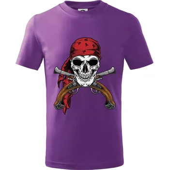 Pirát s bambitkou - Tričko dětské bavlněné - 98 cm / 2 roky ( Fialová )