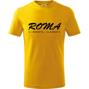 Chlapecké tričko Roma GPS - Tričko dětské bavlněné - 122 cm/6 let ( Žlutá )