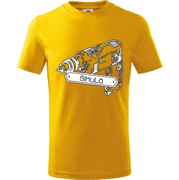 Chlapecké tričko Šikula vrtačka - Tričko dětské bavlněné - 134 cm/8 let ( Žlutá )