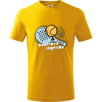 Chlapecké tričko Padelová legenda - Tričko dětské bavlněné - 158 cm/12 let ( Žlutá )