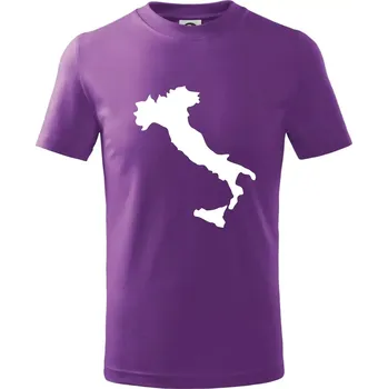 Chlapecké oblečení Itálie obrys - Tričko dětské bavlněné - 158 cm/12 let ( Fialová )