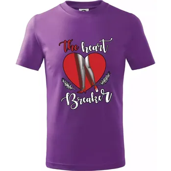 Chlapecké oblečení The Heart breaker - srdce - Tričko dětské bavlněné - 158 cm/12 let ( Fialová )