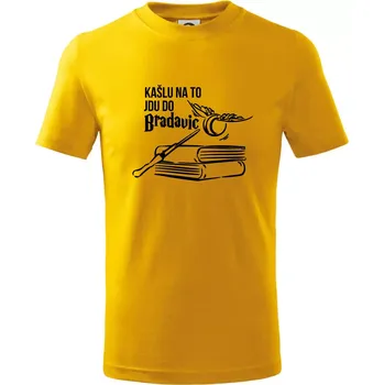 Chlapecké tričko Kašlu na to, jdu do Bradavic - Tričko dětské bavlněné - 104-110cm / 3-4 roky ( Žlutá )