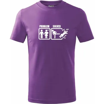 Chlapecké oblečení Problém - Kick - Tričko dětské bavlněné - 158 cm/12 let ( Fialová )