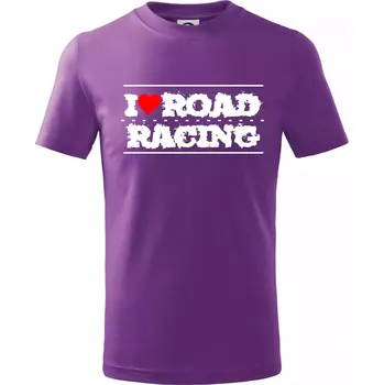 I love road racing - Tričko dětské bavlněné - 158 cm/12 let ( Fialová )