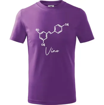 Barová chemie - víno - Tričko dětské bavlněné - 146 cm/10 let ( Fialová )