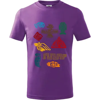 Mayové - ikony příšery - Tričko dětské bavlněné - 122 cm/6 let ( Fialová )