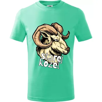 Starej kozel - Tričko dětské bavlněné - 98 cm / 2 roky ( Mátová )