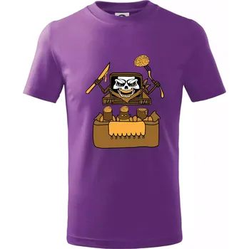 Mozkožrout - televize (Pecka design) - Tričko dětské bavlněné - 122 cm/6 let ( Fialová )