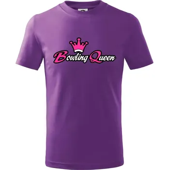 Bowling queen - Tričko dětské bavlněné - 146 cm/10 let ( Fialová )