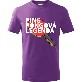 Ping Pongová legenda - Tričko dětské bavlněné - 134 cm/8 let ( Fialová )