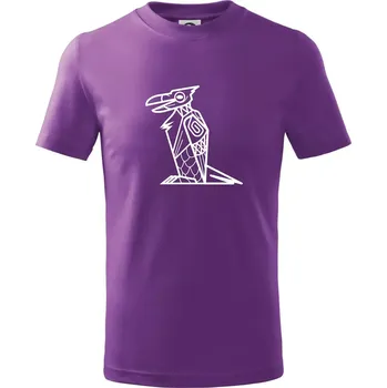 Mayové - zvířata papoušek - Tričko dětské bavlněné - 104-110cm / 3-4 roky ( Fialová )