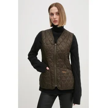 Dámská vesta Vesta Barbour zelená barva, 40, 91X