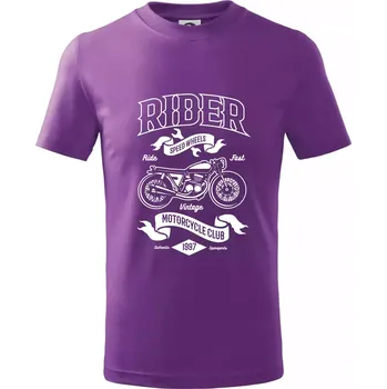 Rider speed wheels - Tričko dětské bavlněné - 158 cm/12 let ( Fialová )