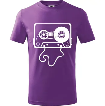 Chlapecké oblečení Gramo kazeta - Tričko dětské bavlněné - 104-110cm / 3-4 roky ( Fialová )