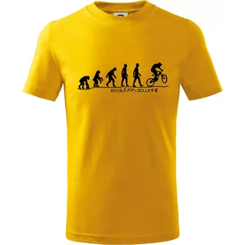 Chlapecké tričko Evolution Downhill - Tričko dětské bavlněné - 98 cm / 2 roky ( Žlutá )